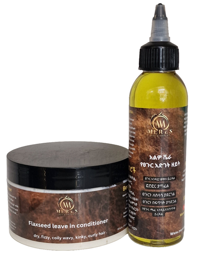 Flaxseed leave in conditioner and Alovera growth oil MERE&